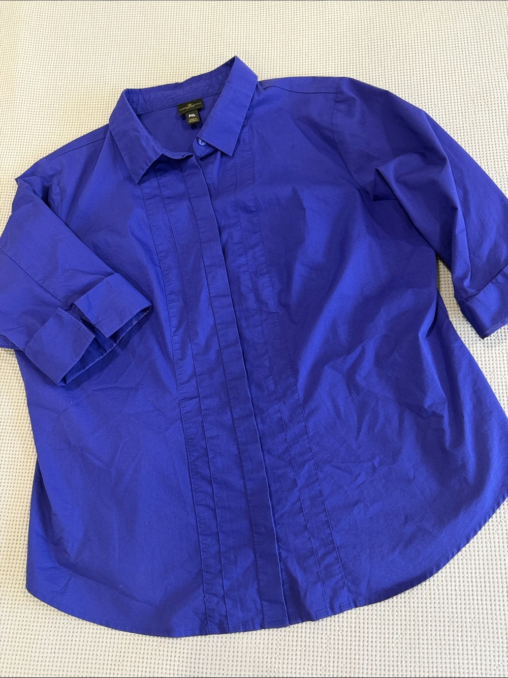 Worthington Men's Button-Down Shirt in Cobalt Blue